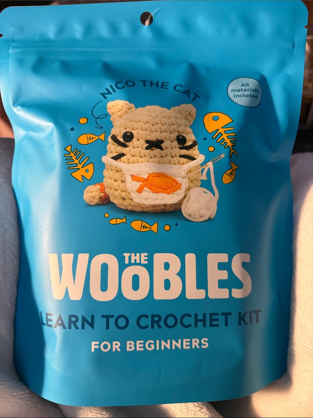The Woobles - Nico The Cat -Crochet Kit - Brand New! Sealed In Bag